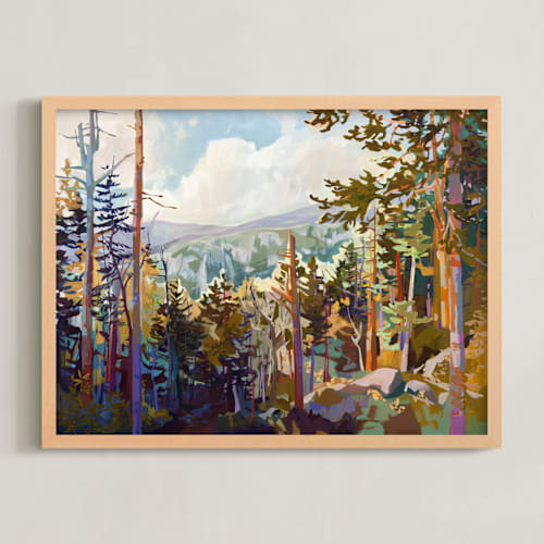 This is a forest blue art by Jess Franks called wait a minute