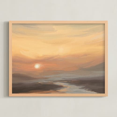 This is a peach sunrise art by Christa called meet me there