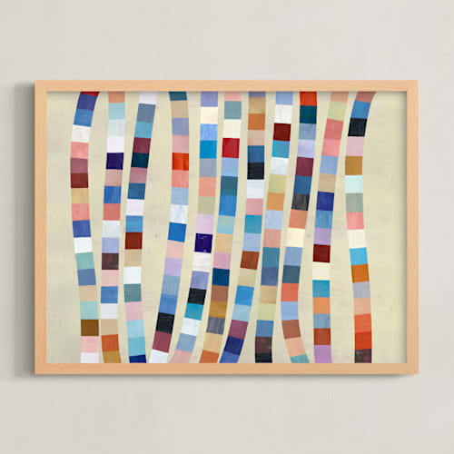 This is a cream art by melanie mikecz called strands