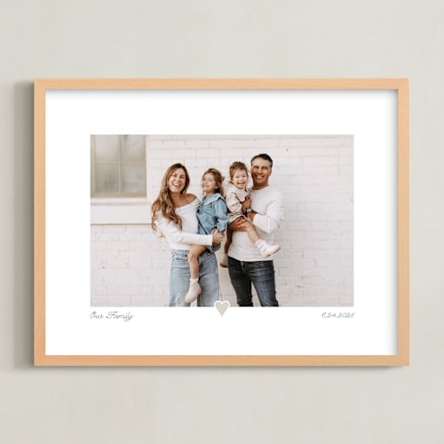 This is a taupe photo art with standard by Laura Hamm called with a heart: landscape framed photo