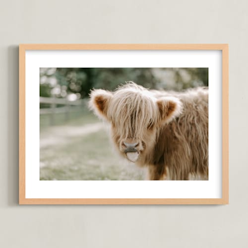 This is a blondie kids wall art by Chelsea Victoria called the silly little cow