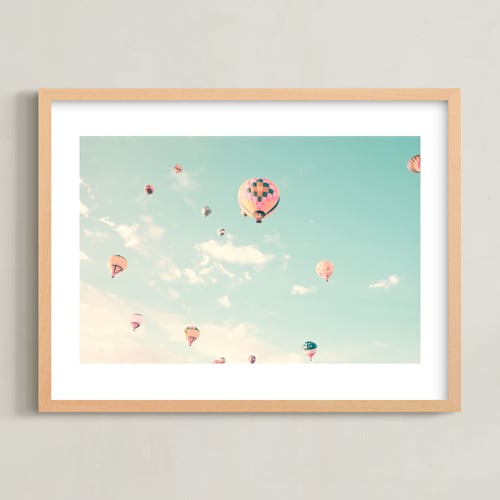 This is a mint kids wall art by Caroline Mint called sky dreams forever