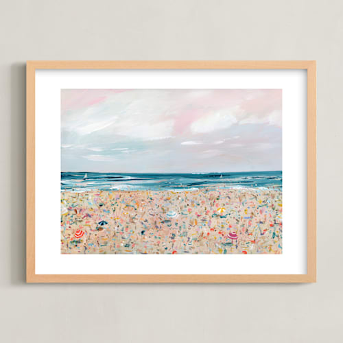 This is a sea kids wall art by Lindsay Megahed called sea you at the beach
