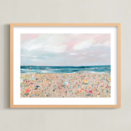 This is a sea kids wall art by Lindsay Megahed called sea you at the beach