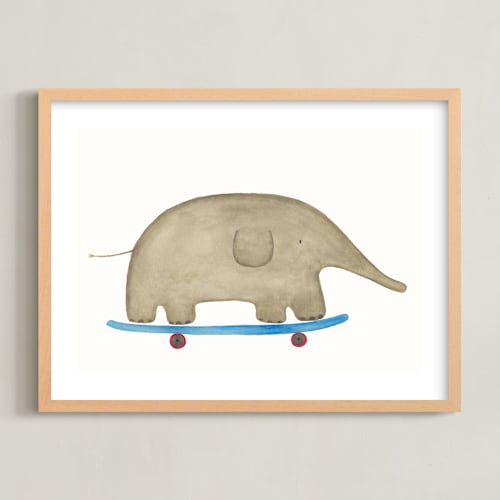 This is a blue art with standard by Francisca Reyes called fast riders i