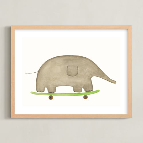 This is a green art by Francisca Reyes called fast riders i