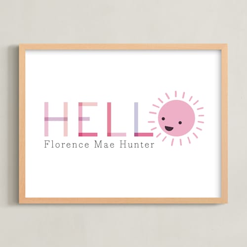 This is a balley nursery wall art by Hudson meet Rose called sunny