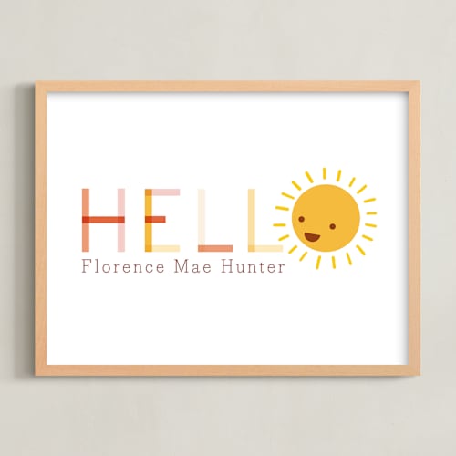 This is a melon nursery wall art by Hudson meet Rose called sunny