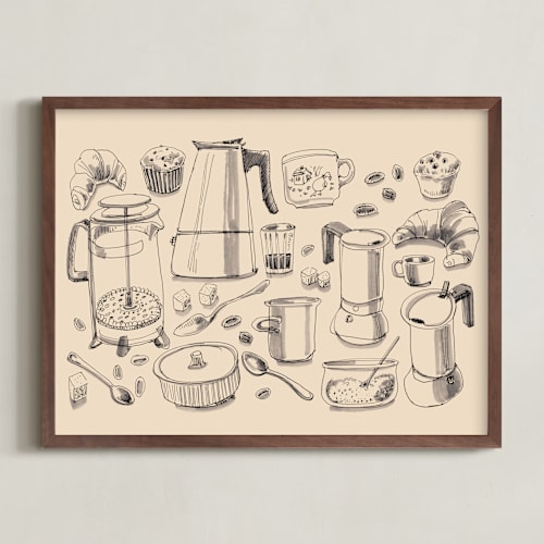 This is a milk coffee art by Catilustre called breakfast with coffee
