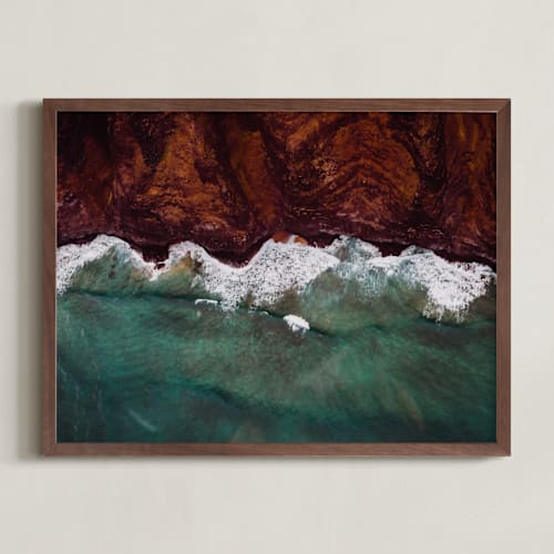 This is a sea green art by Jenn Lampl called mountain tide