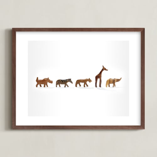 This is a wood art by Katie Cooper Bussell called safari march
