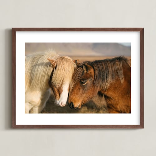 This is a golden art by Crystal Lynn Collins called icelandic horses ii