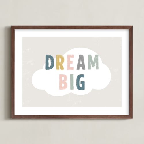 This is a dream nursery wall art by Pixel and Hank called dream big