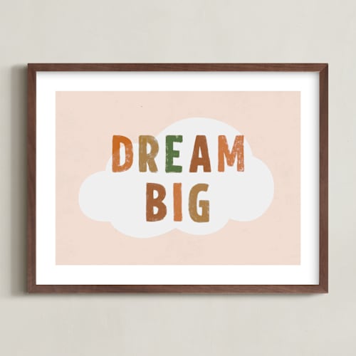 This is a sherbert nursery wall art by Pixel and Hank called dream big
