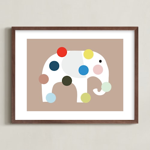 This is a earth nursery wall art by Maja Cunningham called elephadots