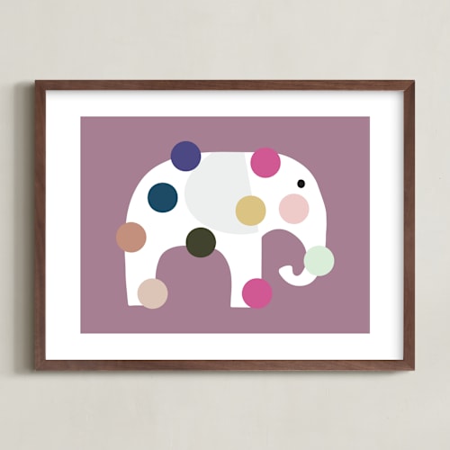 This is a candy nursery wall art by Maja Cunningham called elephadots