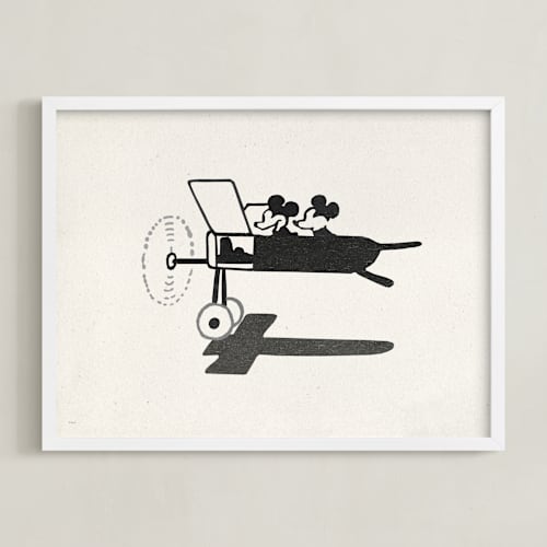 This is a ivory disney art by Sumak Studio called mickey and minnie on the plane