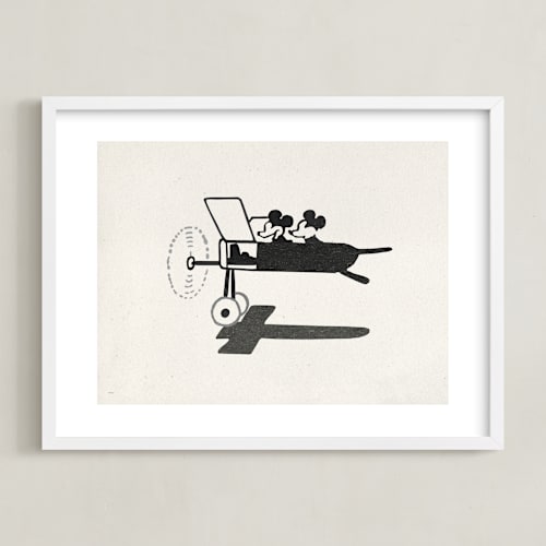 This is a ivory disney art by Sumak Studio called mickey and minnie on the plane