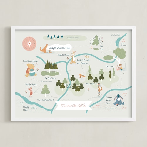 This is a field disney art by Char-Lynn Griffiths called a stroll through the hundred aker wood
