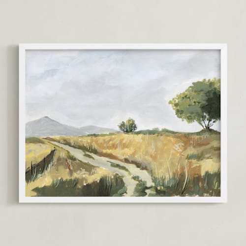 This is a moss green art with standard by Lucrecia Caporale called nature's beauty