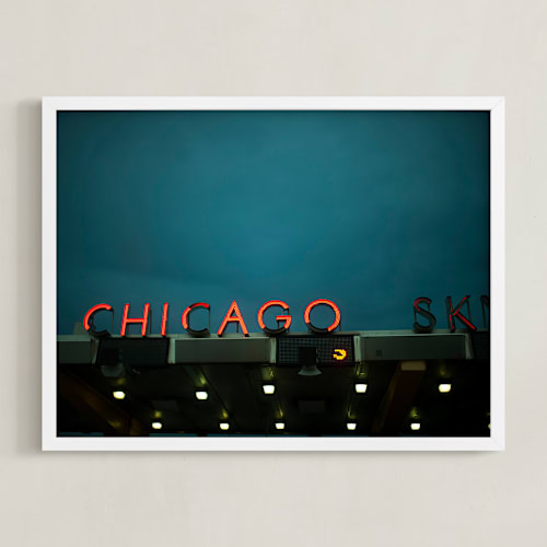 This is a midnight sky art by E Melko called chicago sky