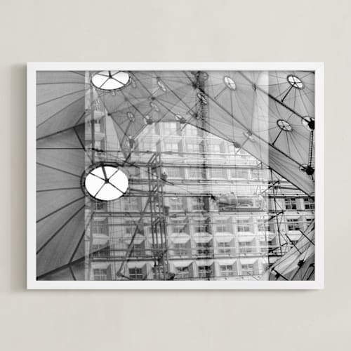 This is a black & white art by katkerrart called la grande arche paris_photo collage