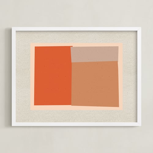 This is a albers orange art by Alain Castoriano called come and stay with me iii