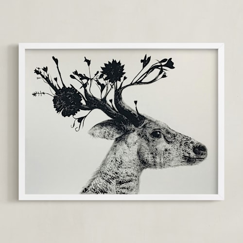 This is a ash art by Holly Hudson called flower stag