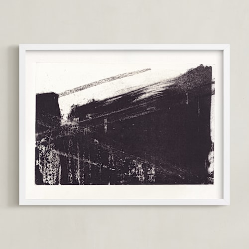 This is a black, brocken white art by Marta Crea called modern lithograph
