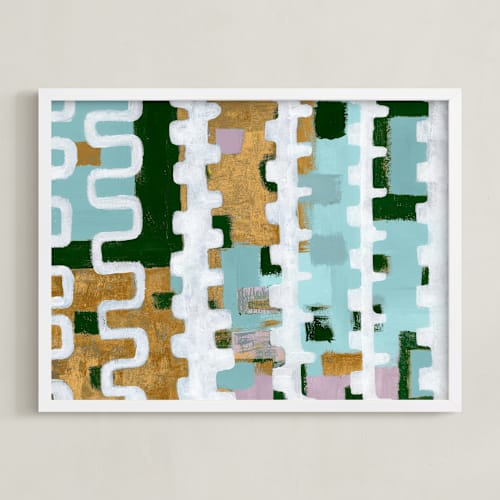 This is a assembled egg blue art with standard by Bethania Lima called assemblage i