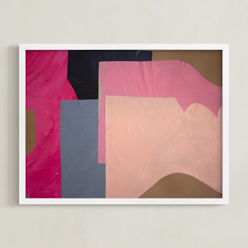 This is a hot pink art by cyrille gulassa called pink lands