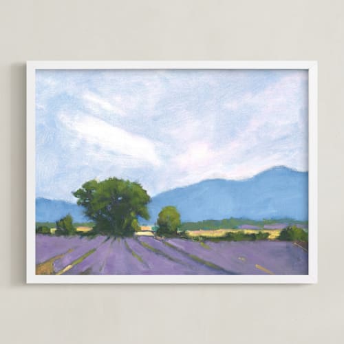 This is a lavender art by Marie Stone called lavender fields