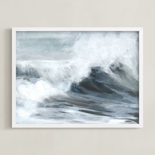 This is a indigo art by Jenny Partrite called whispering wave
