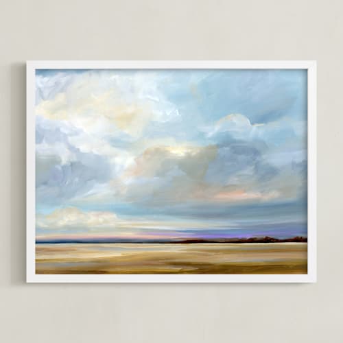 This is a sky blue art by Nicole Walsh called at harvest