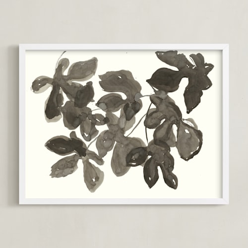 This is a ink wash grey sepia art by Lise Gulassa called light dappled