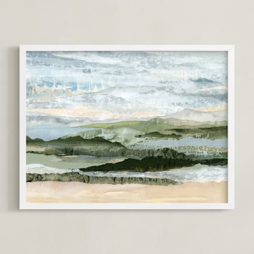 This is a sage green art by Lara Eckerman called among the hedges