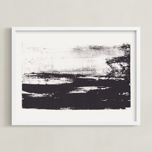 This is a black, white art by Marta Crea called abstract lithograph