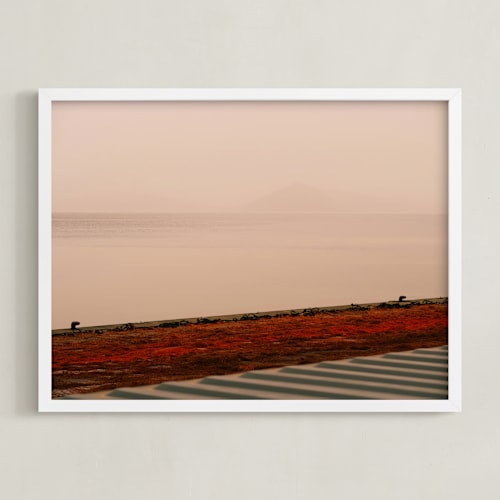 This is a rust art by Rasa Puzinaite called red wave, white mountain