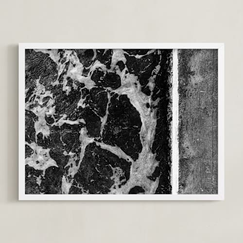 This is a black & white art by Stephanie Brown called foam