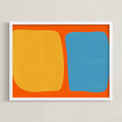This is a mod orange art by Beth Vassalo called echo in color