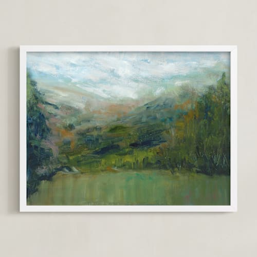 This is a emerald green art with standard by Laura Alvarez called loose