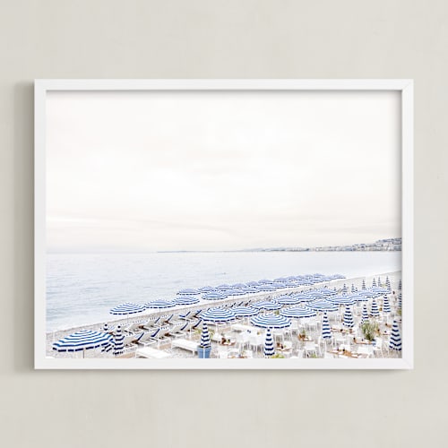 This is a coastal blue art by Jamie Lollback called iconic french riviera