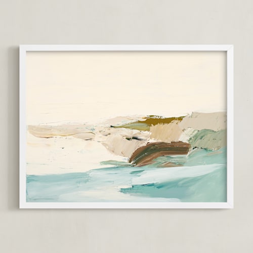This is a creamy yellow beige art by Caryn Owen called tidepools