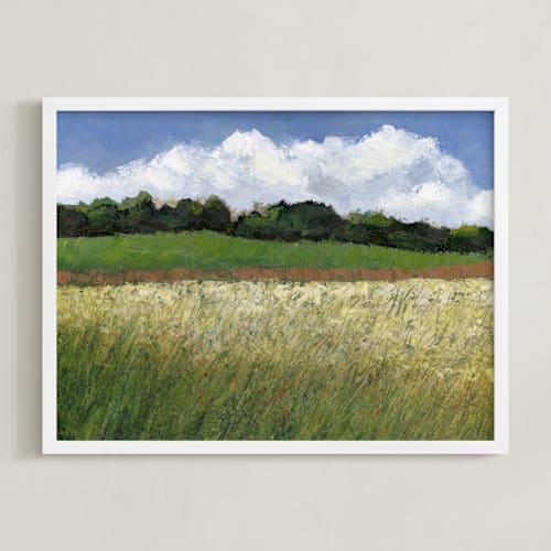 This is a grass green art by Kristi Visser called meadow horizon