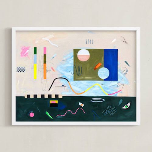 This is a cobalt art with standard by Keren Toledano called circle back to square one