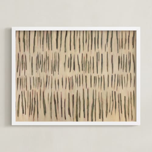 This is a neutral mossy green art by Ashley Armistead called naive