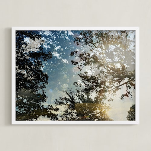 This is a smalt blue art by Candice Estep called double the oaks