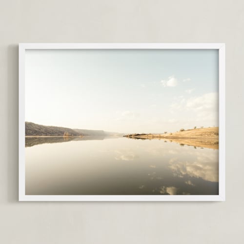 This is a lake art by David Michuki called stillness of day
