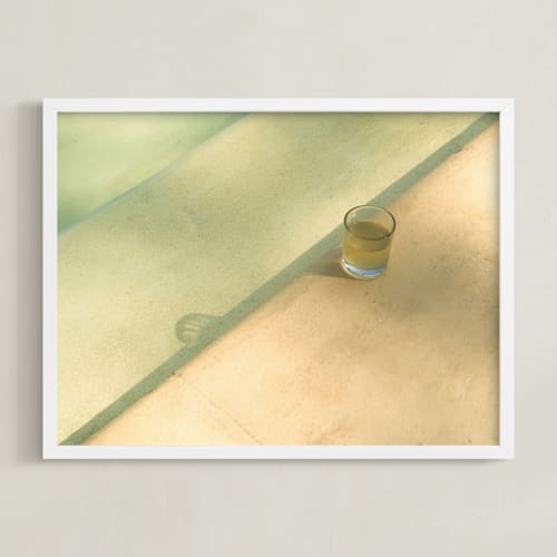This is a poolside art with standard by Rasa Puzinaite called tea time by the pool