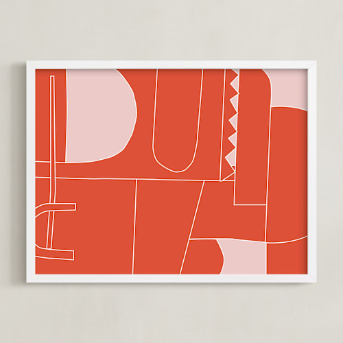 This is a bright orange art by Stefania Copertini called one